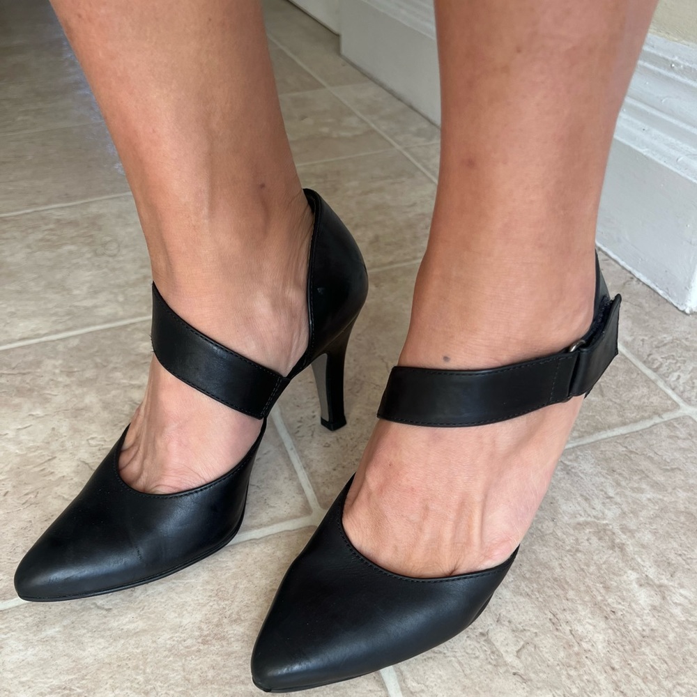 =PAUL GREEN DESIRE D’ORSAY Black Supple Leather Heels Sz 5